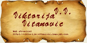 Viktorija Vitanović vizit kartica